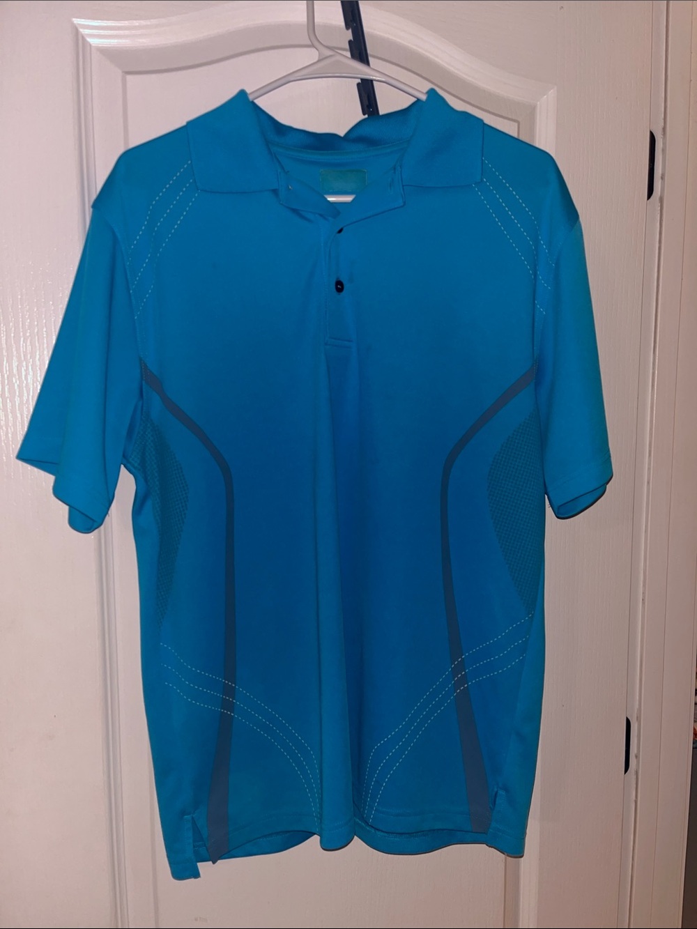 Men's Performance Polo Shirt - Teal Blue